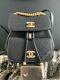 Chanel Black Caviar Backpack Parisian Journey Grained Calfskin Calf Gold 20s Nwt